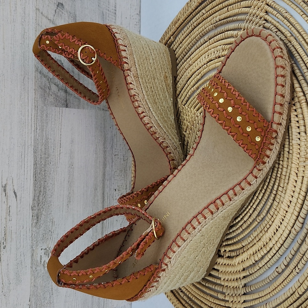 NWOT ADRIENNE VITTADINI "CHARMING" ESPADRILLE WEDGE SANDALS - Picture 2 of 12
